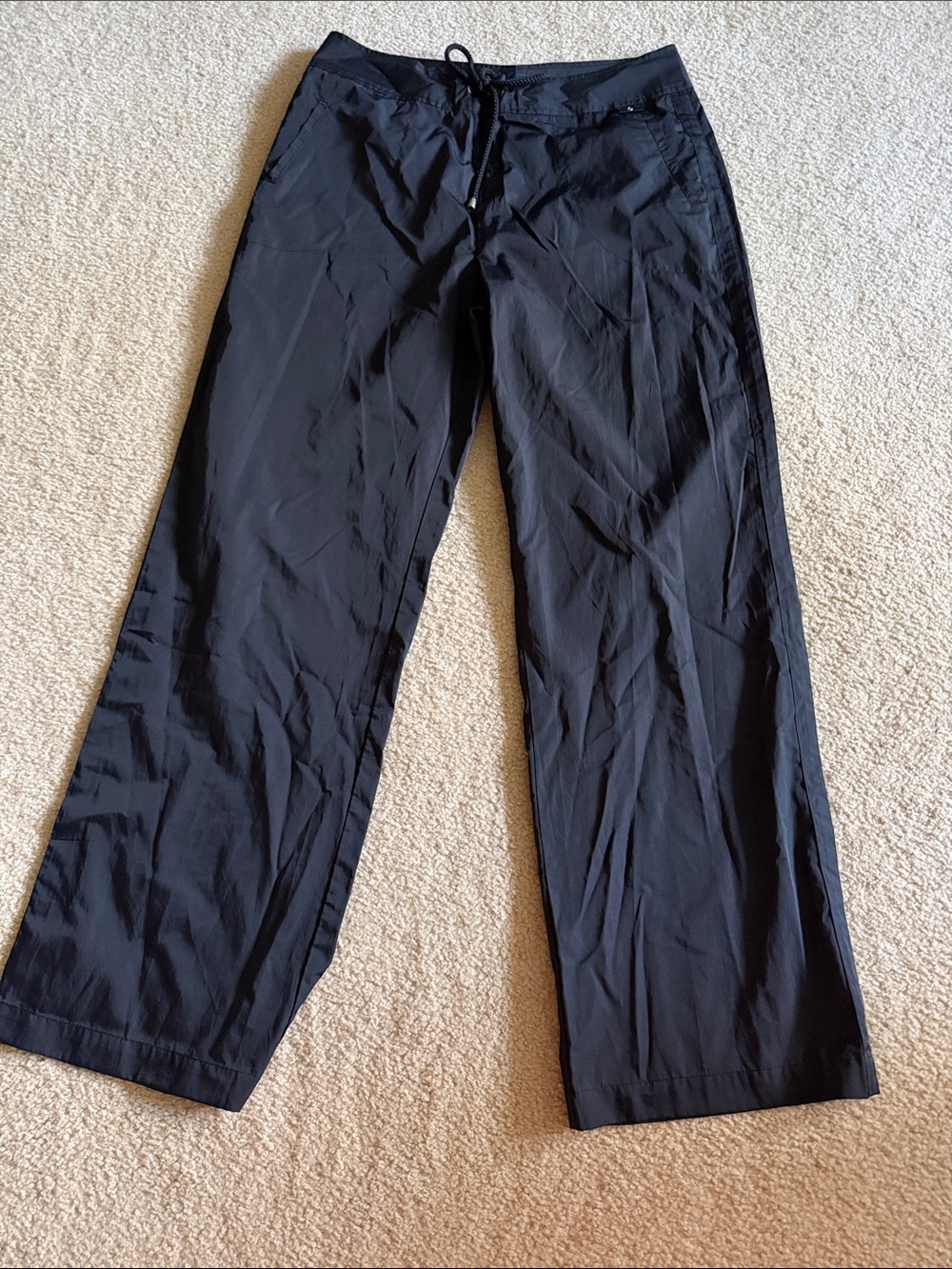NWT Chico's Black Wide-Leg Drawstring Joggers 8